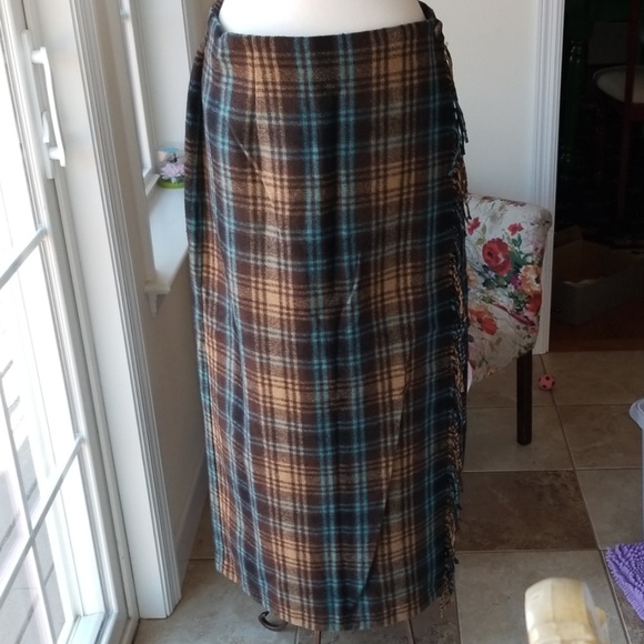 Cambridge Country Dresses & Skirts - Vintage Cambridge Country Plaid Wrap Around Skirt